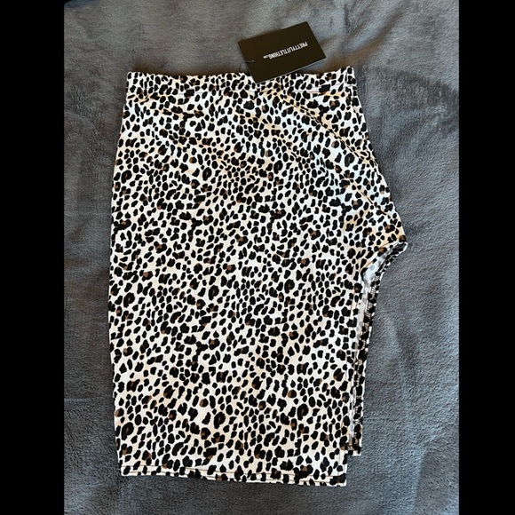 cheetah print side slit skirt - Picture 1 of 1